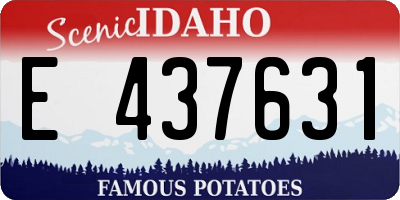 ID license plate E437631