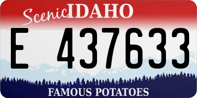 ID license plate E437633