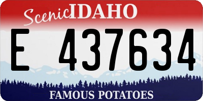 ID license plate E437634