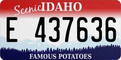 ID license plate E437636
