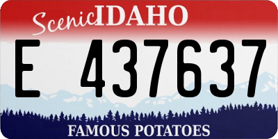 ID license plate E437637