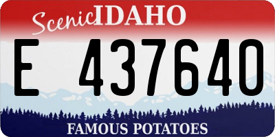 ID license plate E437640