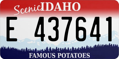 ID license plate E437641