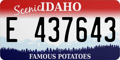 ID license plate E437643