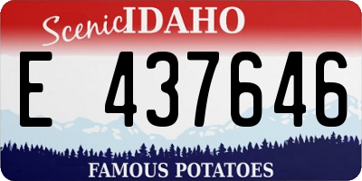 ID license plate E437646