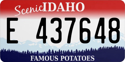 ID license plate E437648