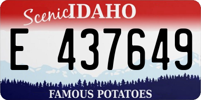 ID license plate E437649