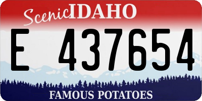 ID license plate E437654