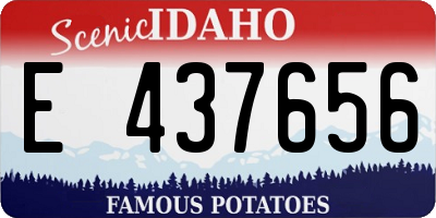 ID license plate E437656