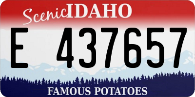 ID license plate E437657