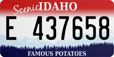 ID license plate E437658