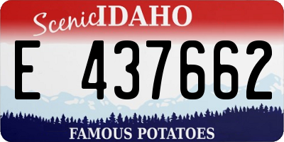 ID license plate E437662