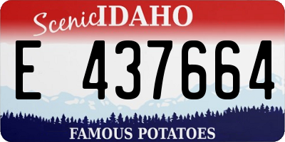 ID license plate E437664