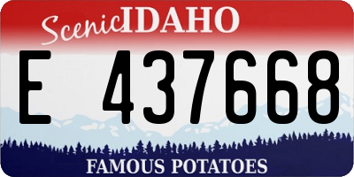 ID license plate E437668