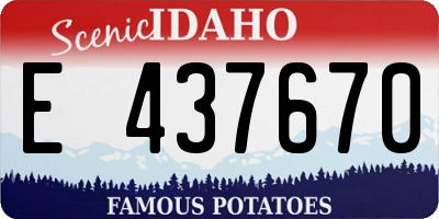 ID license plate E437670
