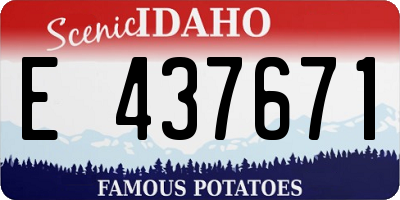 ID license plate E437671