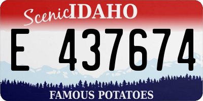 ID license plate E437674