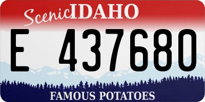 ID license plate E437680