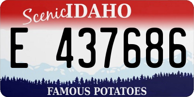 ID license plate E437686