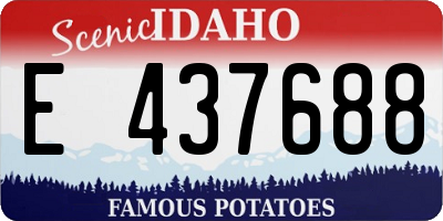 ID license plate E437688