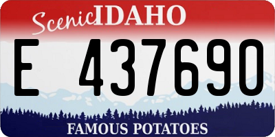 ID license plate E437690