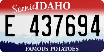ID license plate E437694