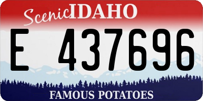ID license plate E437696