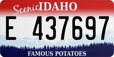 ID license plate E437697