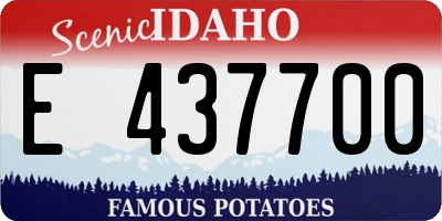 ID license plate E437700