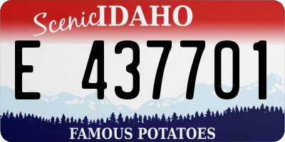 ID license plate E437701