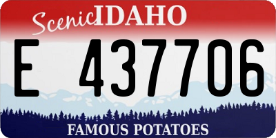 ID license plate E437706