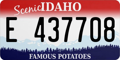 ID license plate E437708