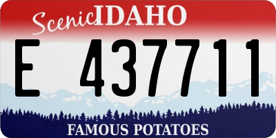 ID license plate E437711