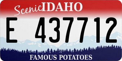 ID license plate E437712