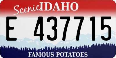 ID license plate E437715