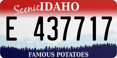 ID license plate E437717