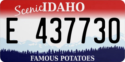 ID license plate E437730