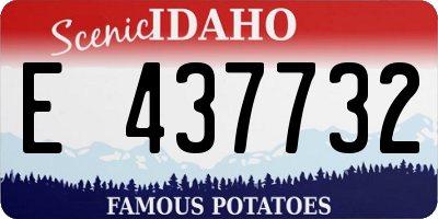 ID license plate E437732