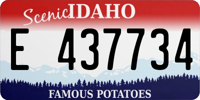 ID license plate E437734