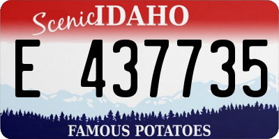 ID license plate E437735