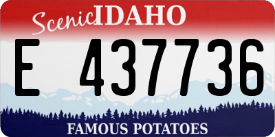 ID license plate E437736