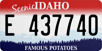 ID license plate E437740
