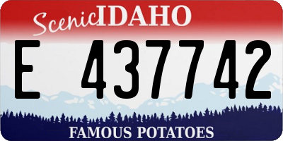 ID license plate E437742