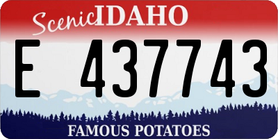 ID license plate E437743