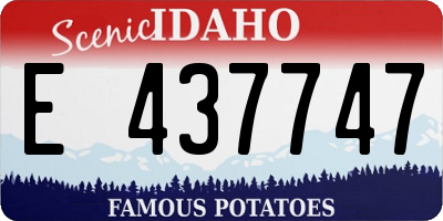 ID license plate E437747