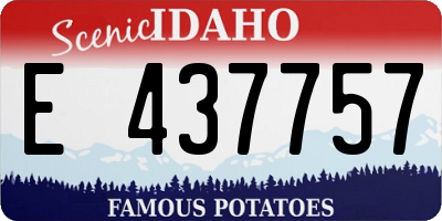 ID license plate E437757