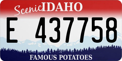 ID license plate E437758