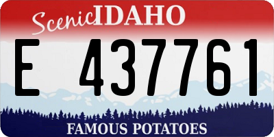 ID license plate E437761