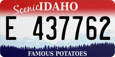 ID license plate E437762