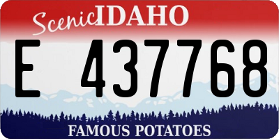 ID license plate E437768